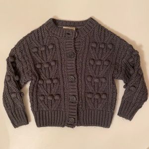 Rylee & Cru Bobble Cardigan Washed Indigo, 2-3 yr